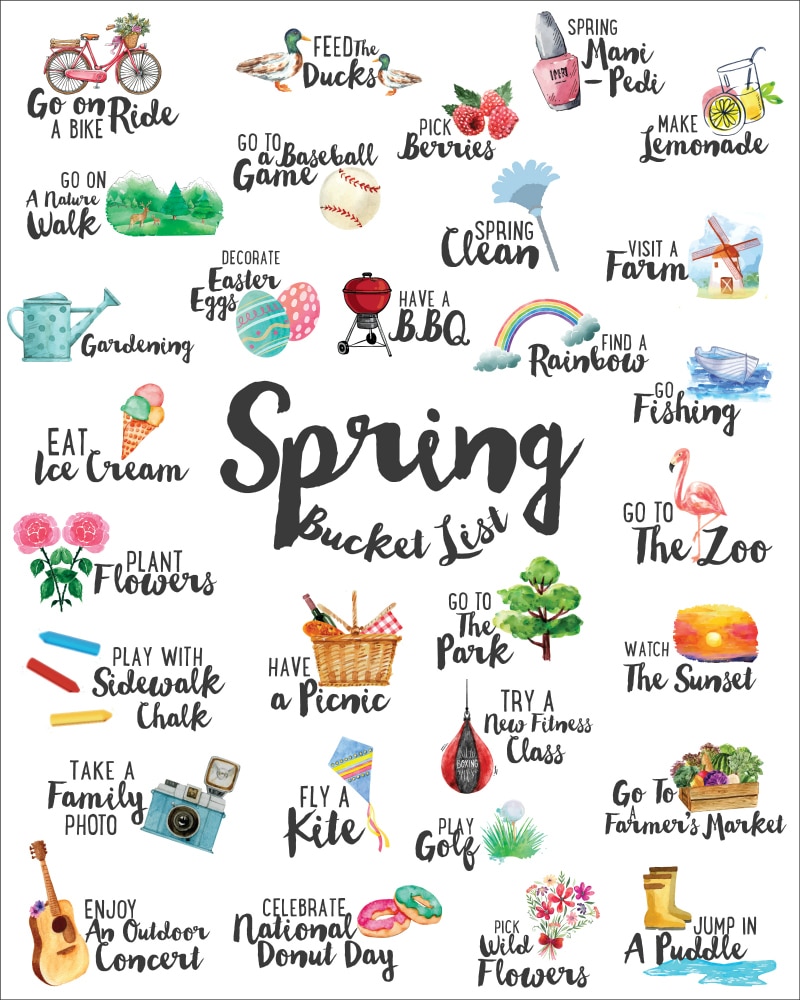 spring bucket list