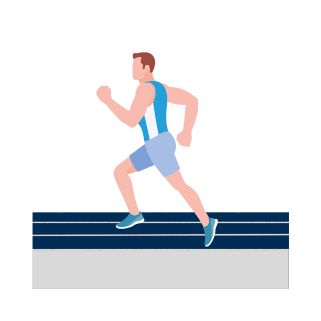 man running along track